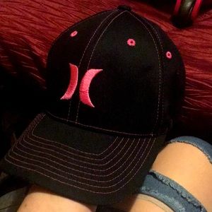 pink and black flex fit hat